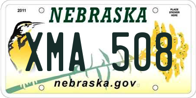 NE license plate XMA508