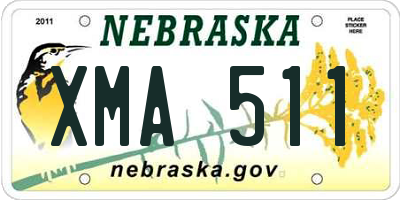 NE license plate XMA511