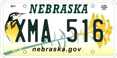 NE license plate XMA516