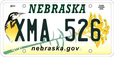 NE license plate XMA526