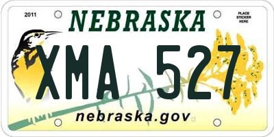 NE license plate XMA527