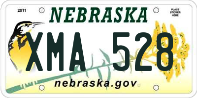 NE license plate XMA528