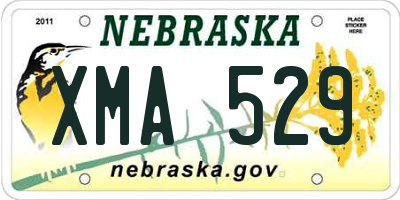 NE license plate XMA529