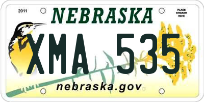 NE license plate XMA535