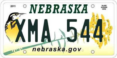NE license plate XMA544