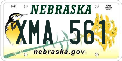 NE license plate XMA561