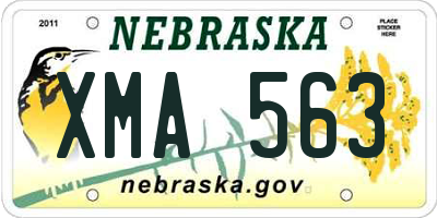 NE license plate XMA563