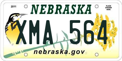 NE license plate XMA564