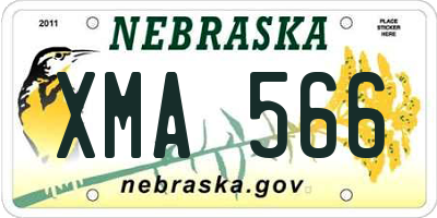 NE license plate XMA566