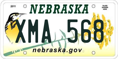 NE license plate XMA568