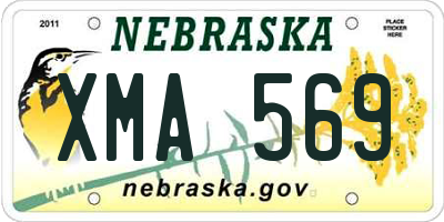 NE license plate XMA569