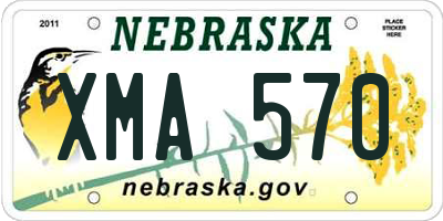 NE license plate XMA570