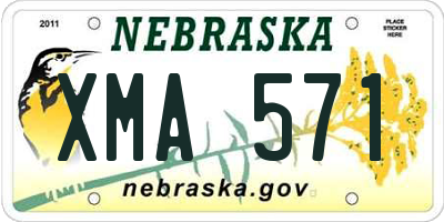 NE license plate XMA571