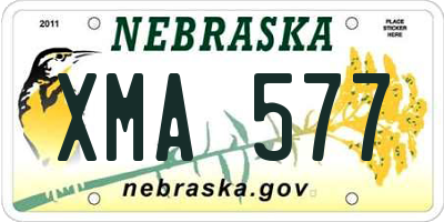 NE license plate XMA577