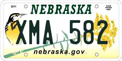 NE license plate XMA582