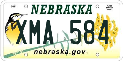 NE license plate XMA584