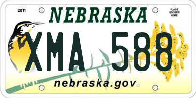 NE license plate XMA588