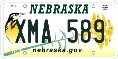 NE license plate XMA589