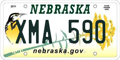 NE license plate XMA590