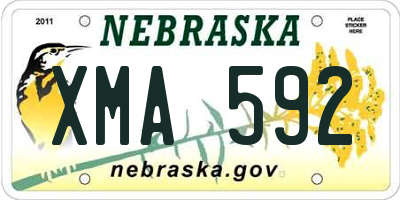 NE license plate XMA592