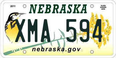 NE license plate XMA594