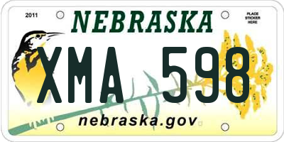 NE license plate XMA598