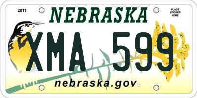 NE license plate XMA599