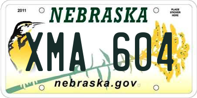 NE license plate XMA604