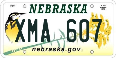 NE license plate XMA607