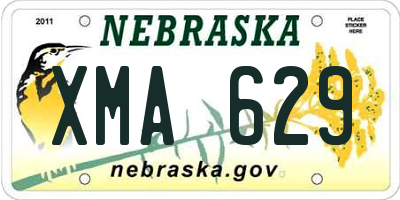 NE license plate XMA629