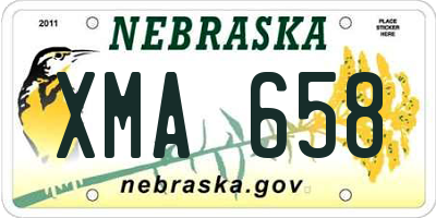 NE license plate XMA658