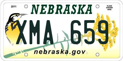 NE license plate XMA659