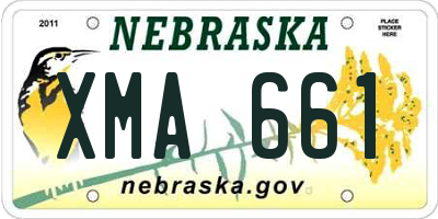 NE license plate XMA661