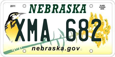 NE license plate XMA682