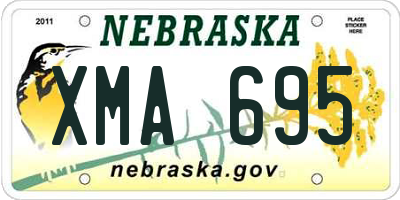NE license plate XMA695