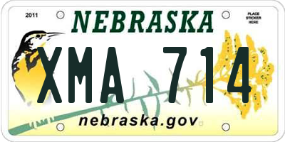 NE license plate XMA714