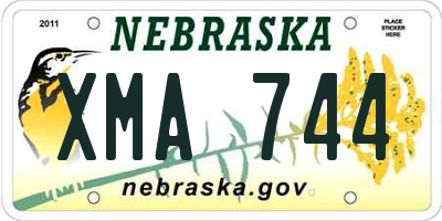 NE license plate XMA744