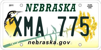 NE license plate XMA775