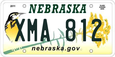 NE license plate XMA812