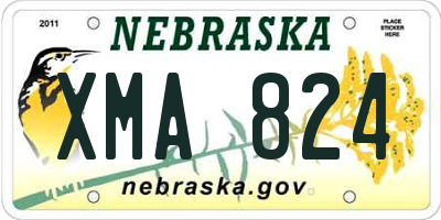 NE license plate XMA824