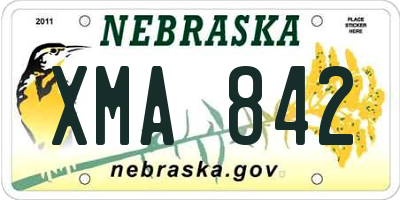 NE license plate XMA842