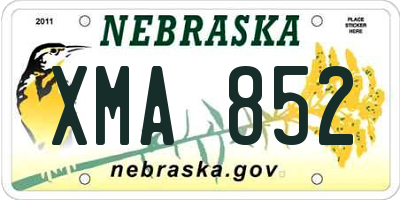 NE license plate XMA852