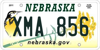 NE license plate XMA856