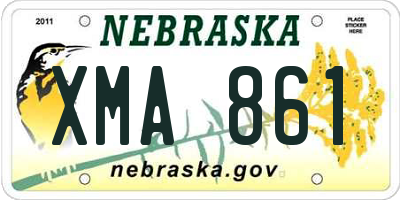 NE license plate XMA861
