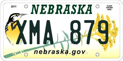 NE license plate XMA879