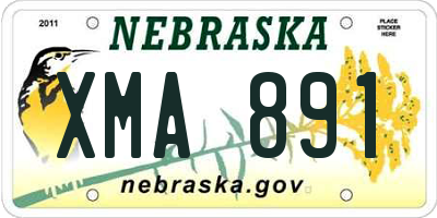 NE license plate XMA891