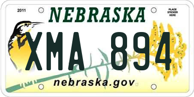NE license plate XMA894