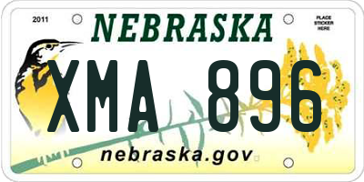 NE license plate XMA896