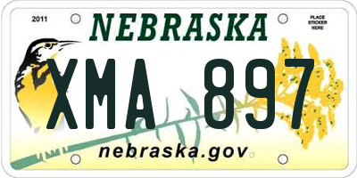 NE license plate XMA897