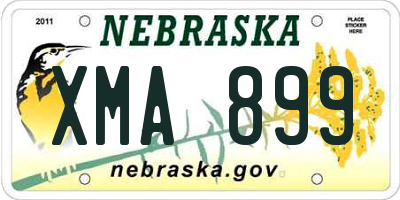 NE license plate XMA899